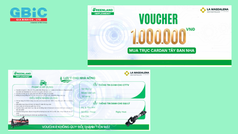 Voucher khuyến mãi Dàn xới Greenland