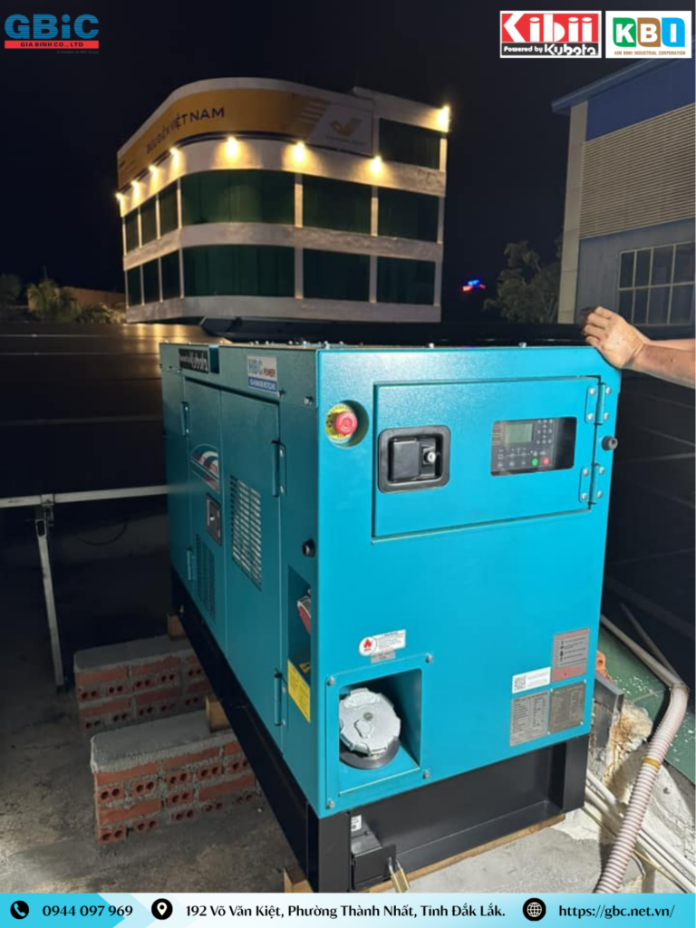 Máy phát điện Kibii sử dụng động cơ Kubota