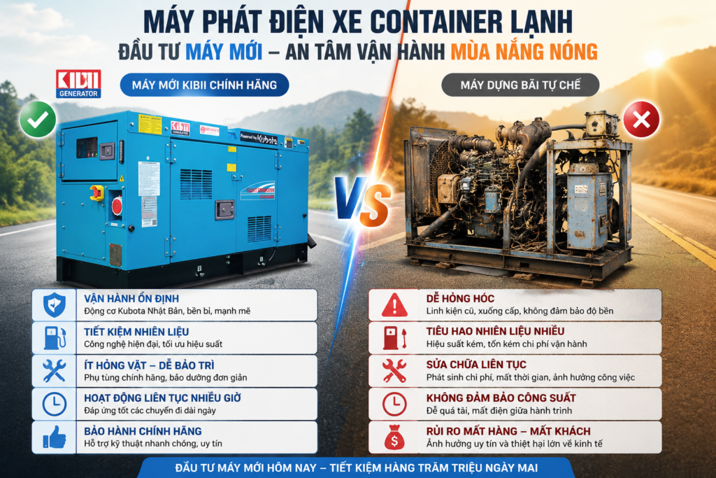 Máy phát điện xe container lạnh