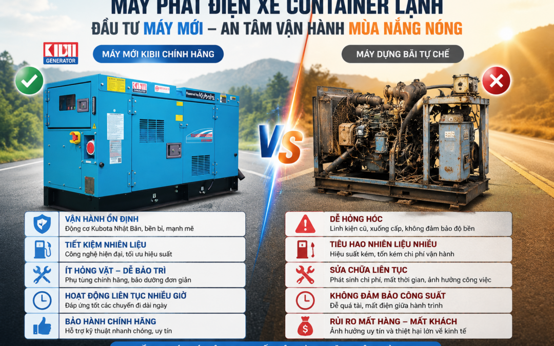 Máy Phát Điện Xe Container Lạnh Cũ Hay Mới? Đâu Là Lựa Chọn Kinh Tế Hơn Năm 2026? 