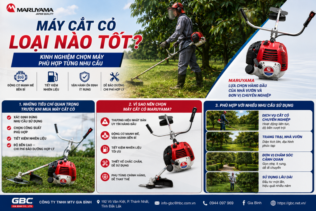 MÁY CẮT CỎ LOẠI NÀO TỐT? KINH NGHIỆM CHỌN MÁY PHỤ HỢP TỪNG NHU CẦU
