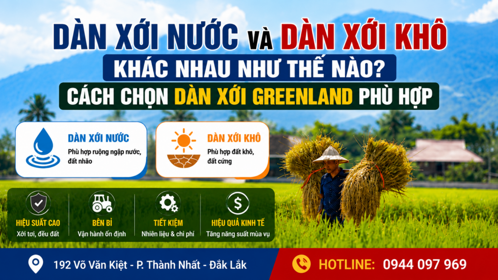 DÀN XỚI NƯỚC VÀ DÀN XỚI KHÔ KHÁC NHAU NHƯ THẾ NÀO? CÁCH CHỌN DÀN XỚI GREENLAND PHÙ HỢP