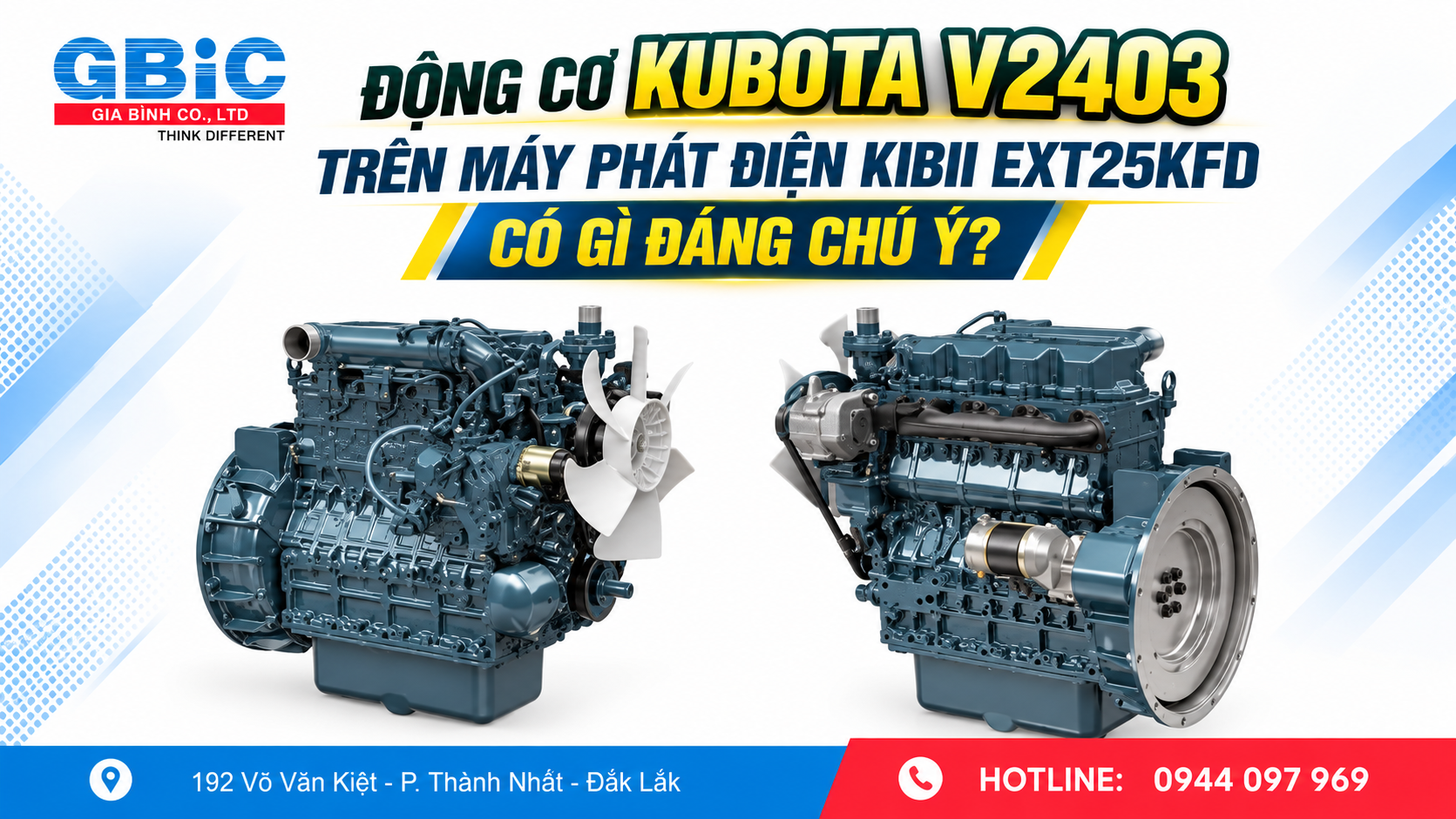 Động Cơ Kubota V2403 Trên Máy Phát Điện