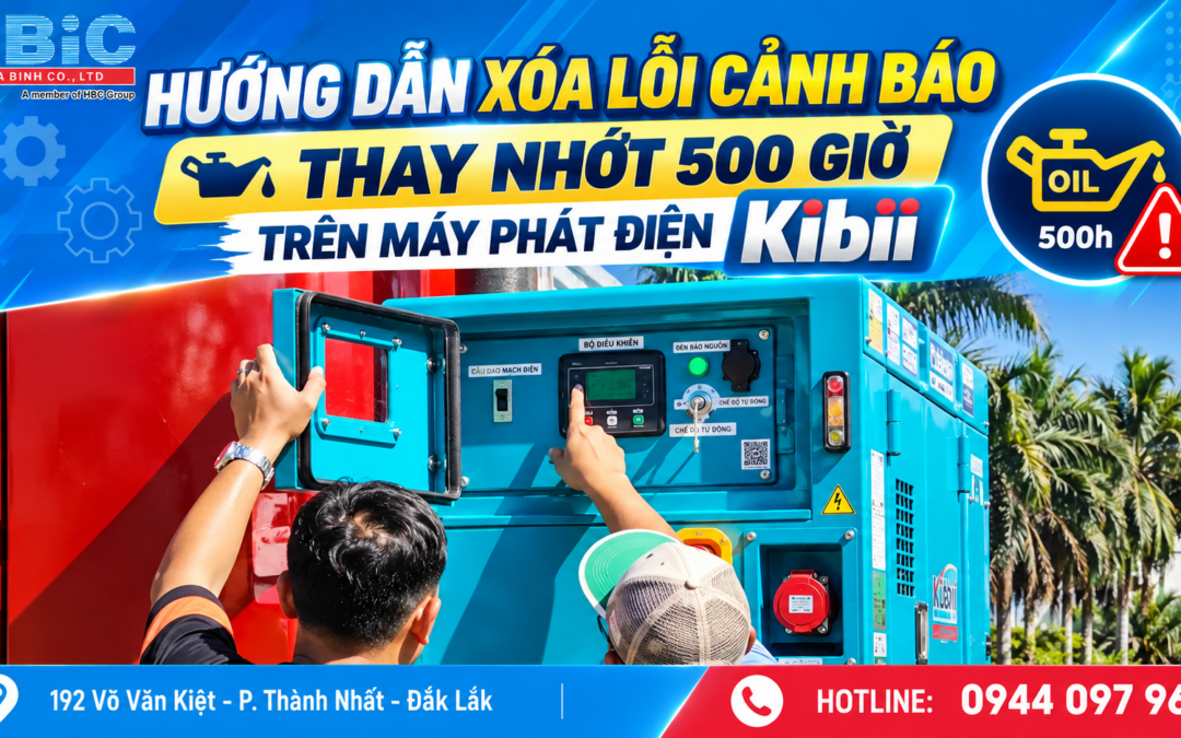 HƯỚNG DẪN XÓA LỖI CẢNH BÁO THAY NHỚT 500 GIỜ TRÊN MÁY PHÁT ĐIỆN Kibii