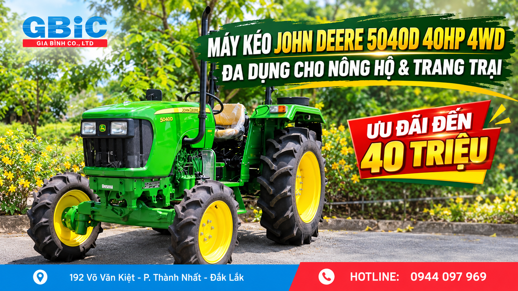 máy kéo John Deere 5040D