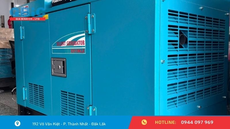 MÁY PHÁT ĐIỆN Kibii EXT15KFD 12kVA 1 PHA - ĐỘNG CƠ KUBOTA NHẬT BẢN, VẬN HÀNH ÊM ÁI